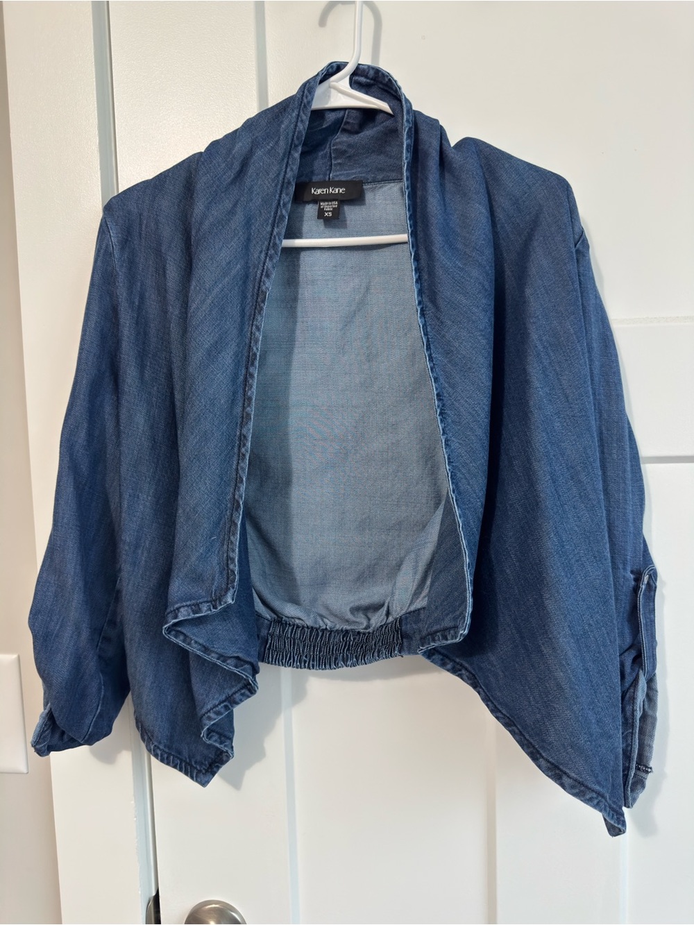 Karen Kane Indigo Open-Front Denim Jacket